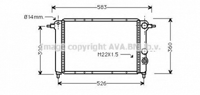 AVA QUALITY COOLING rt2065 -  Радиатор, охлаждение двигателя